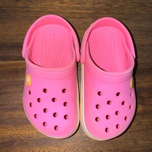 CROCS Kids Bright Pink Slippers